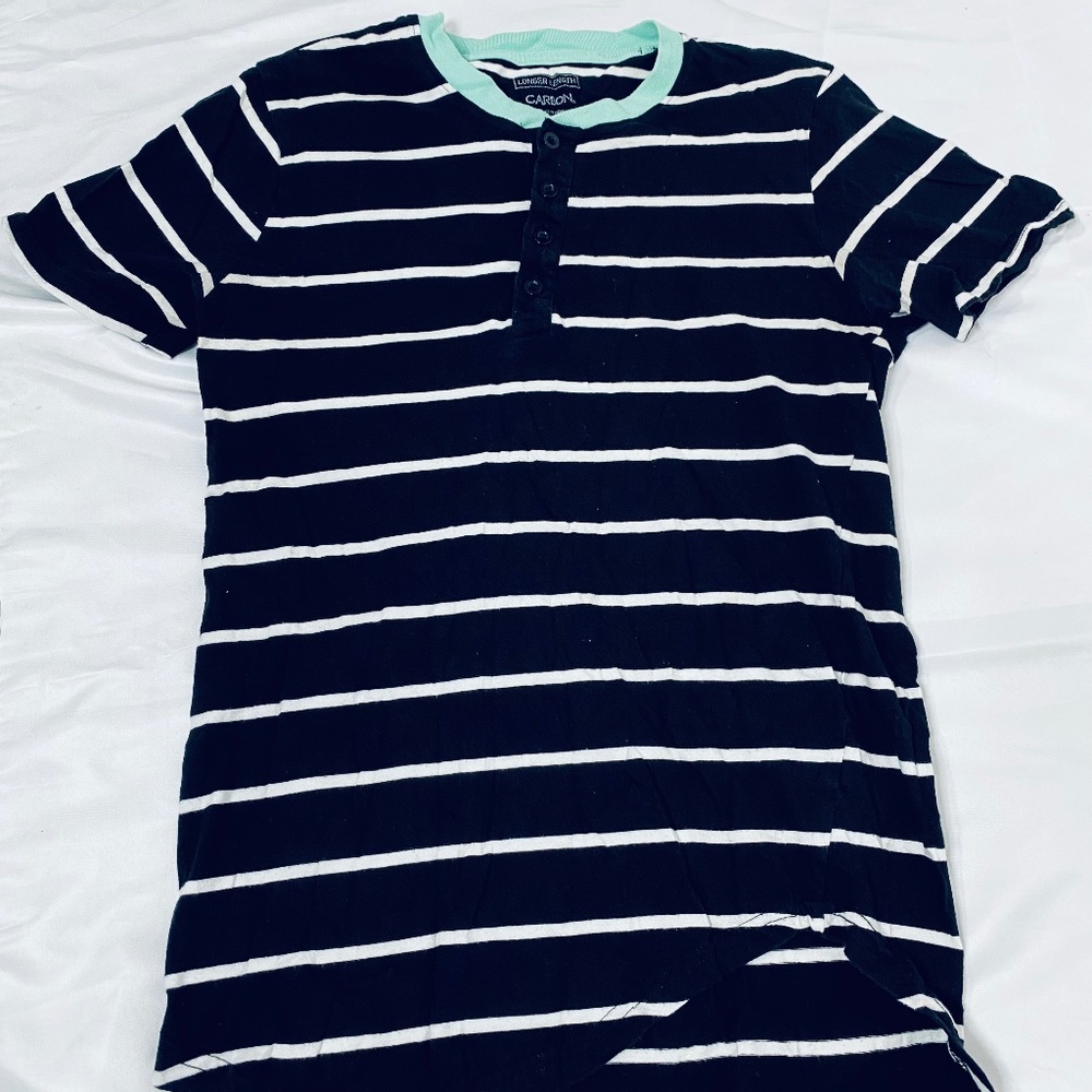 Men’s Half Placket Button Up| Strip Pattern